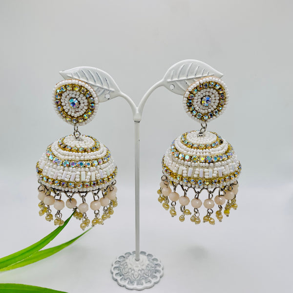 White jhumka hot sale